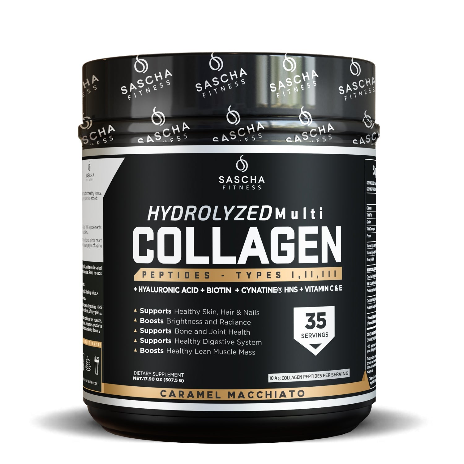 Sascha Fitness México - Hydrolyzed Multi Collagen | Colágeno de Caramel Macchiato