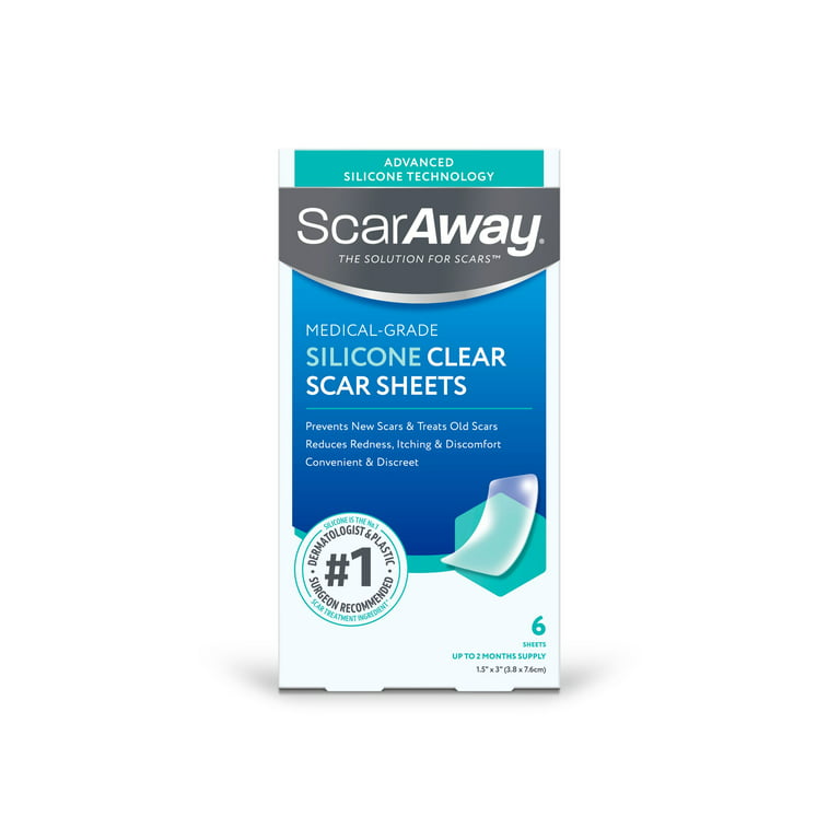 ScarAway Silicone Scar Sheets Shrink Parches para Cicatrices