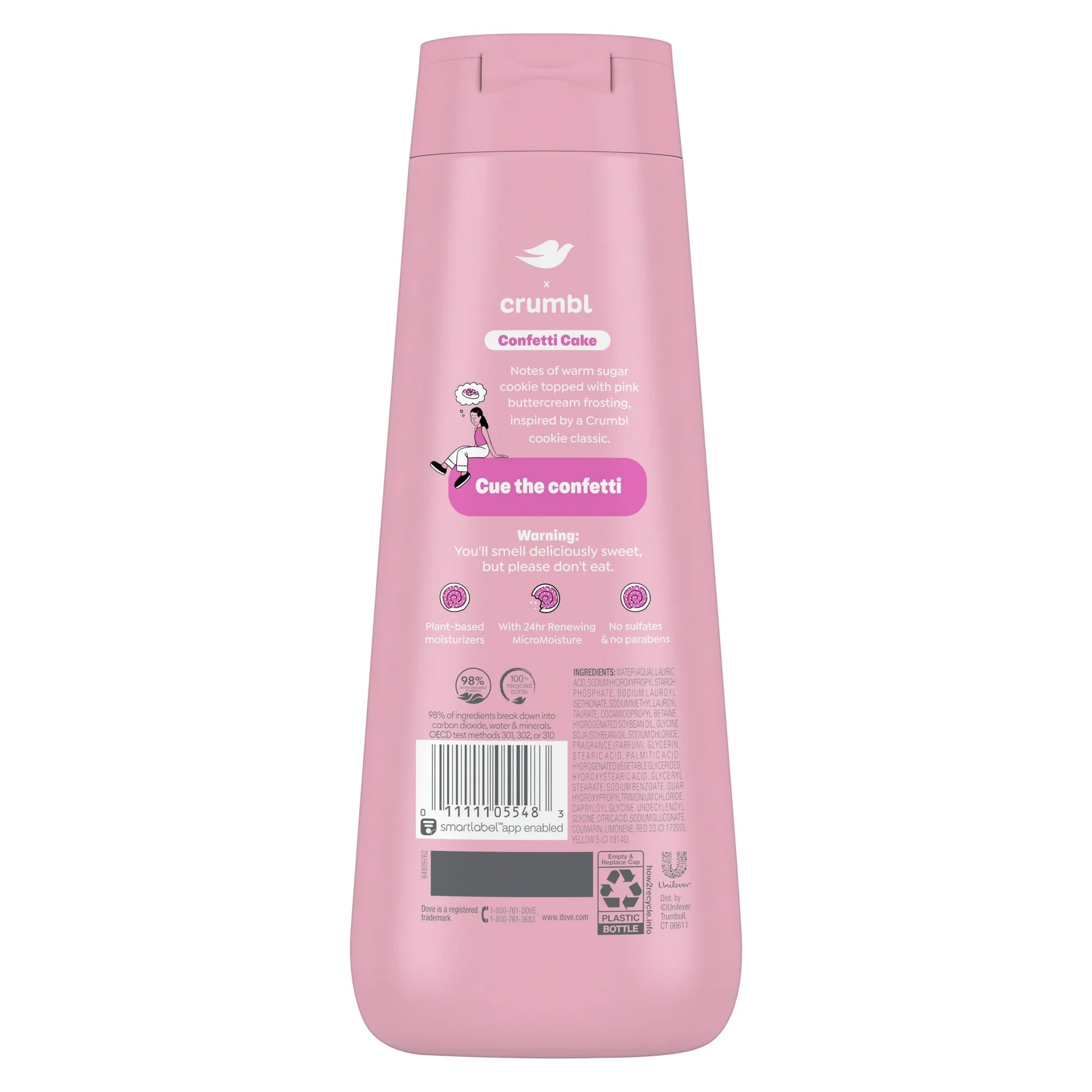Crumbl Moisturizing Liquid Body Wash Confetti Cake