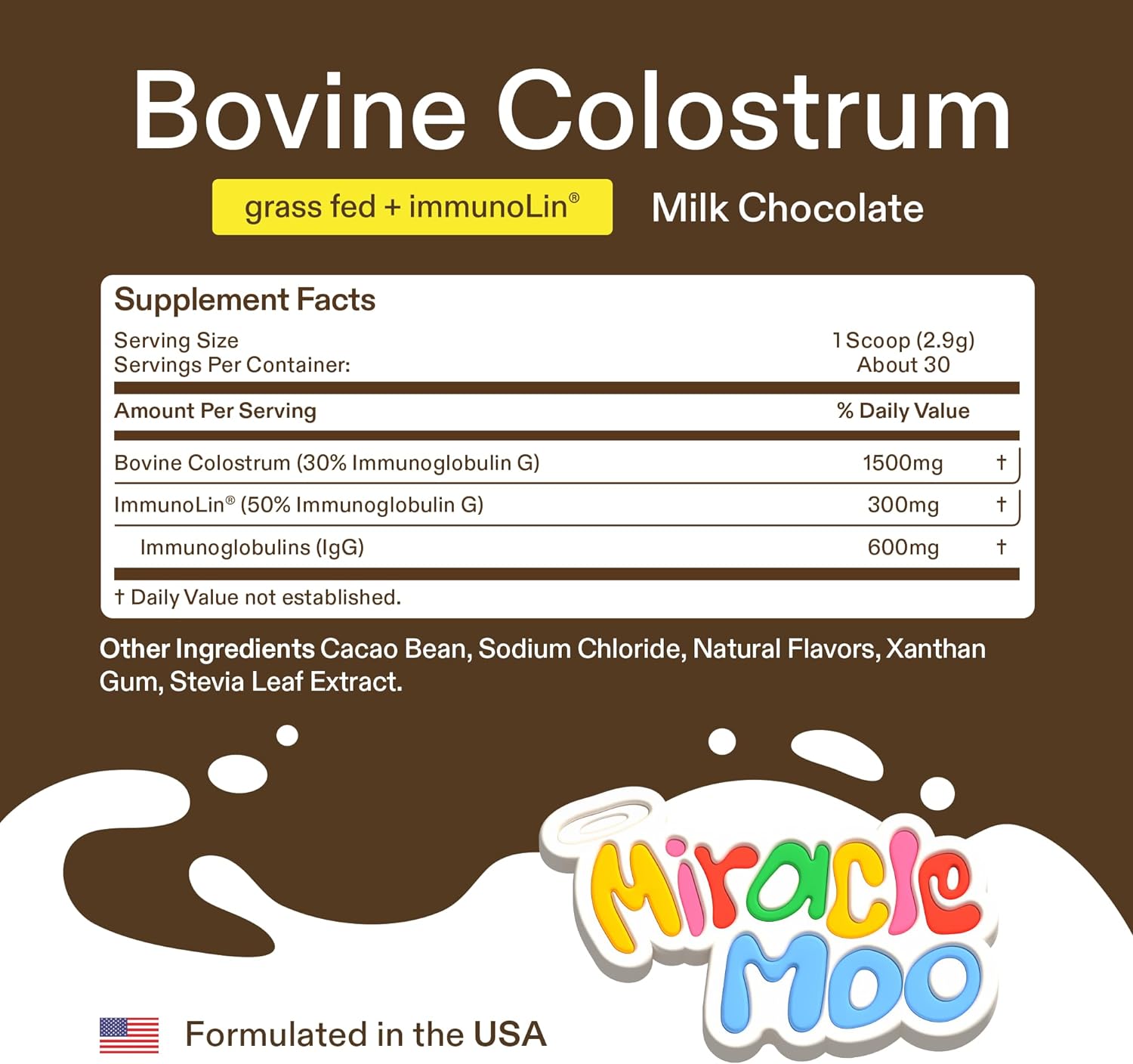 Miracle Moo Colostrum de Chocolate