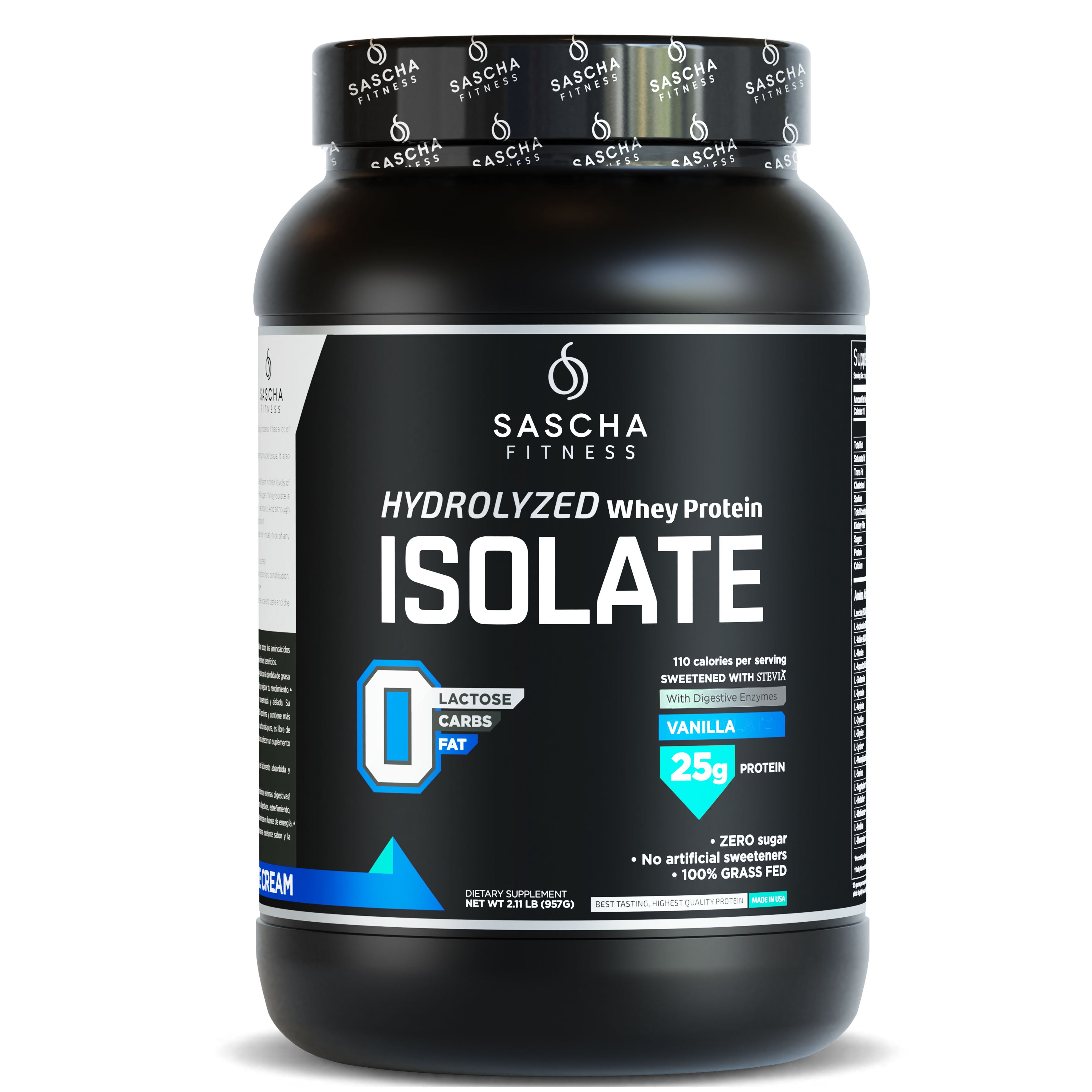 Sascha Fitness México - Hydrolyzed Whey Protein Isolate Vanilla | Ganar Músculo