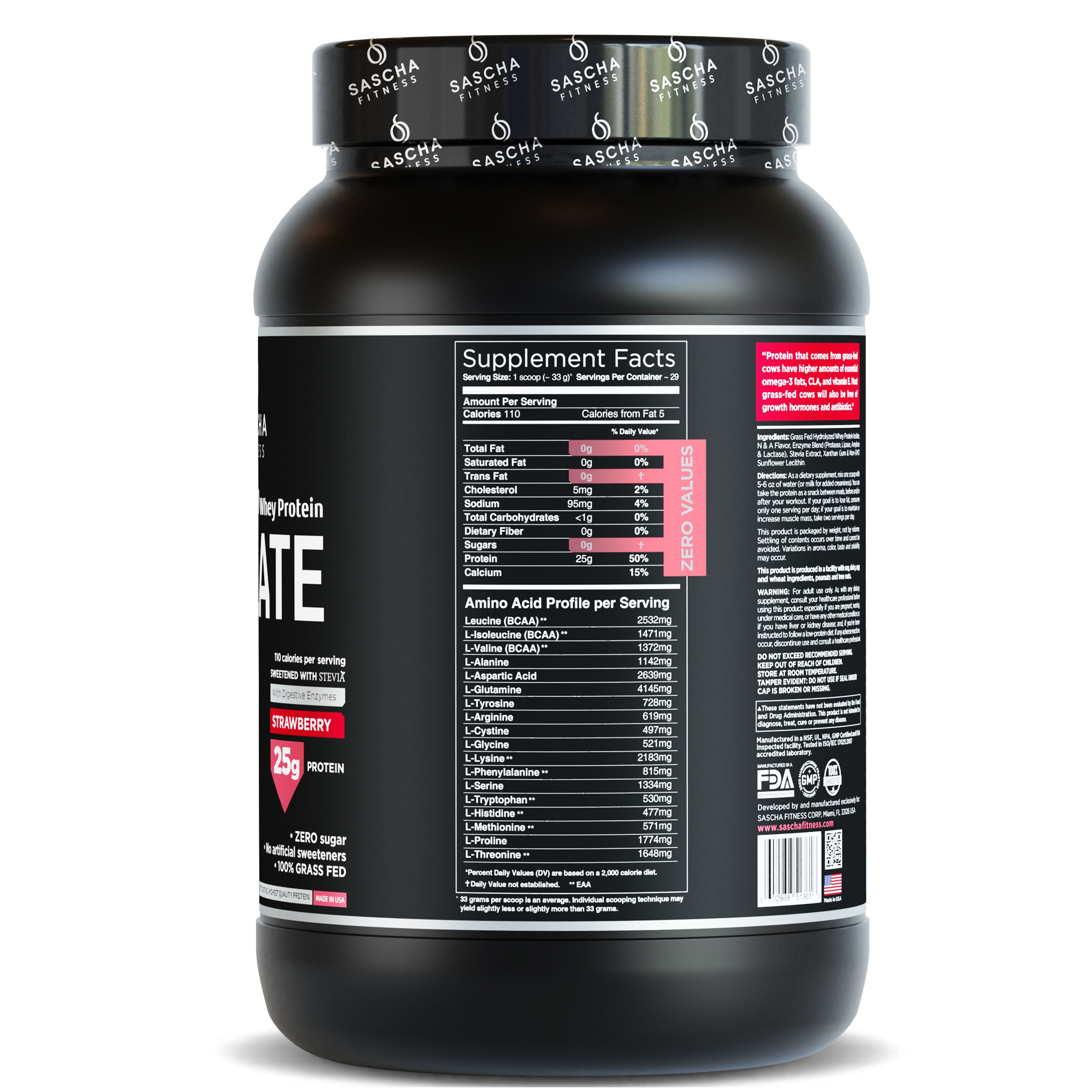 Hydrolyzed Whey Protein Isolate Strawberry