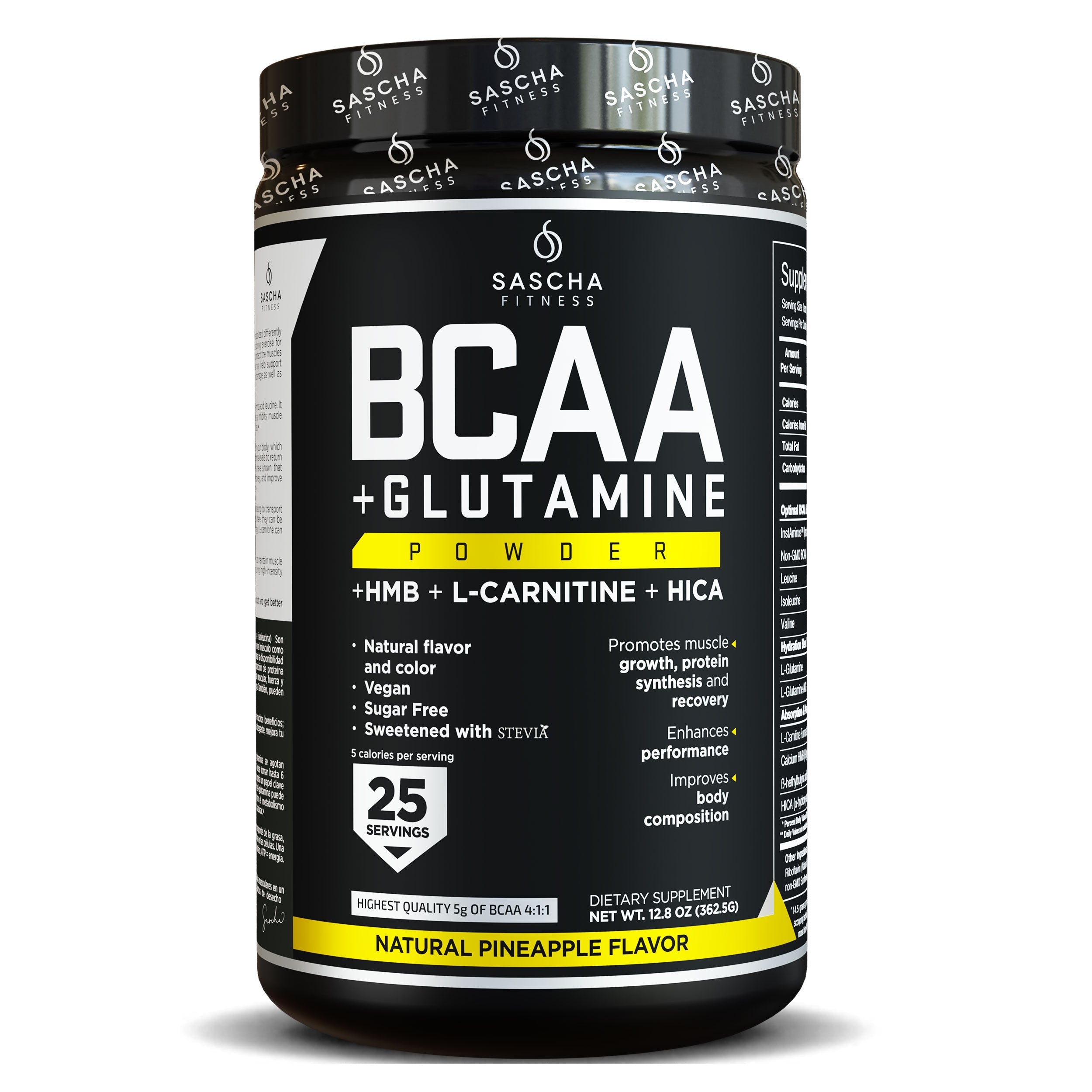 Sascha Fitness México - BCAA Natural - Pineapple | Aminoácidos Proteína