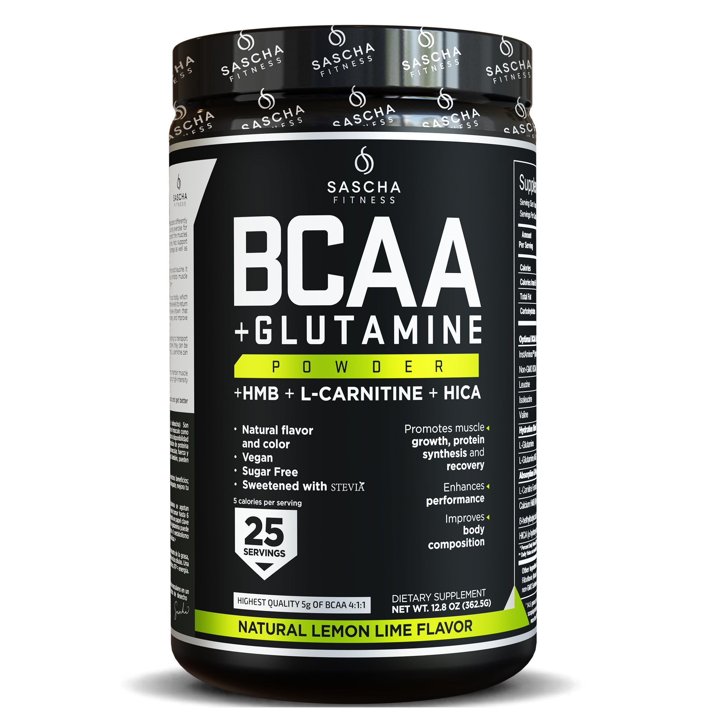 Sascha Fitness México - BCAA Natural - Lemon Lime | Aminoácidos Proteína