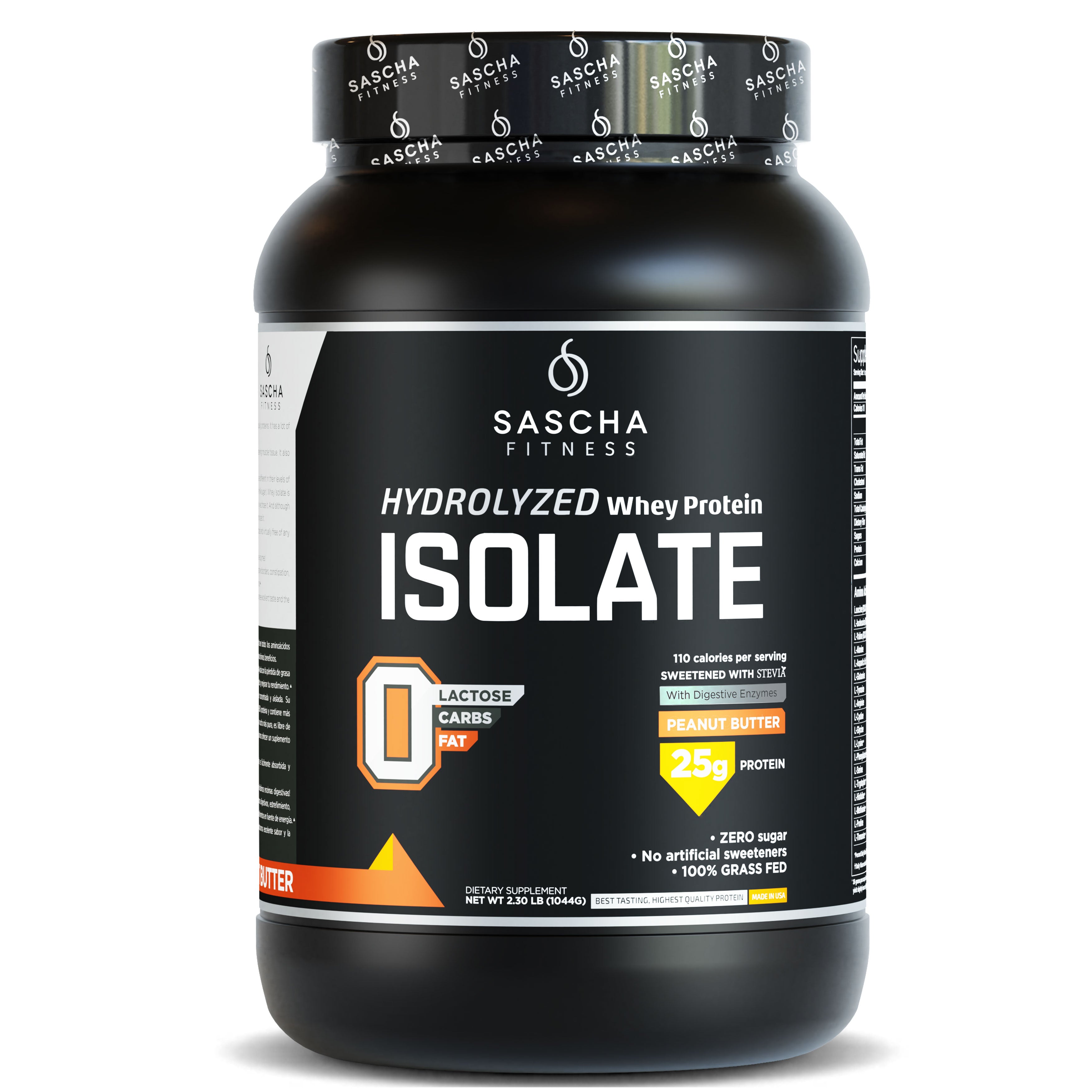 Sascha Fitness México - Hydrolyzed Whey Protein Isolate Peanut Butter | Ganar Músculo