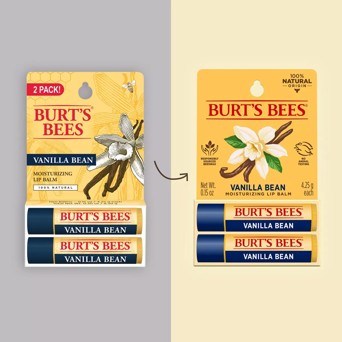 Lip Balm - Vanilla Bean - 2pk