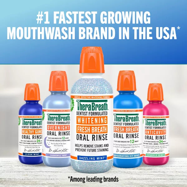 TheraBreath Whitening Mint Mouthwash - Dazzling Mint