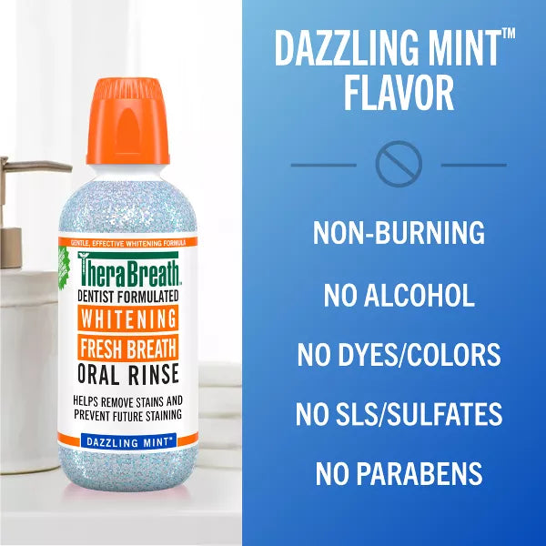 TheraBreath Whitening Mint Mouthwash - Dazzling Mint