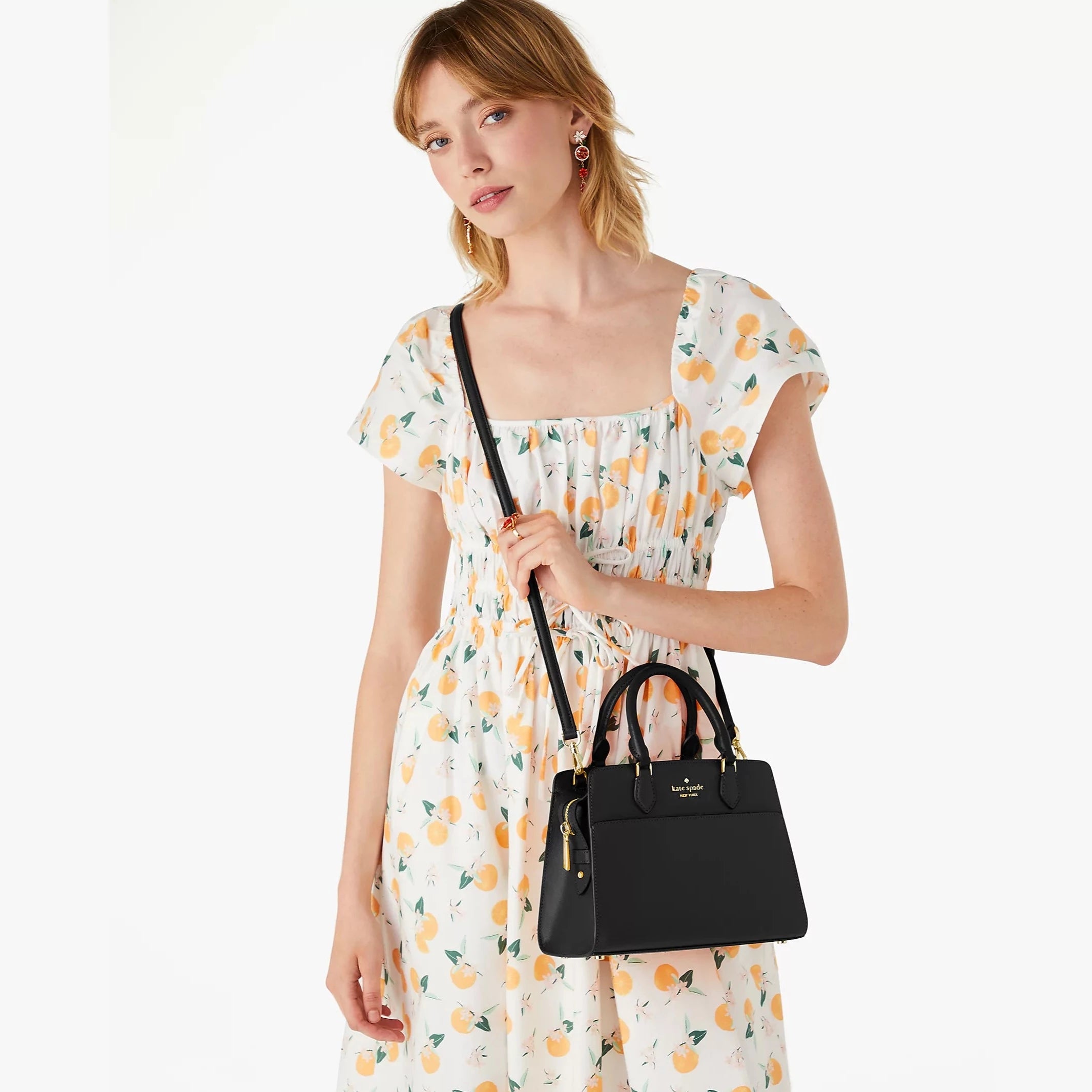 Madison Saffiano Leather Small Satchel