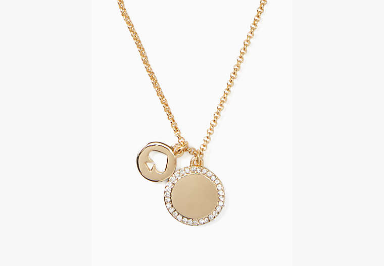 Spot The Spade Pave Charm Pendant Necklace