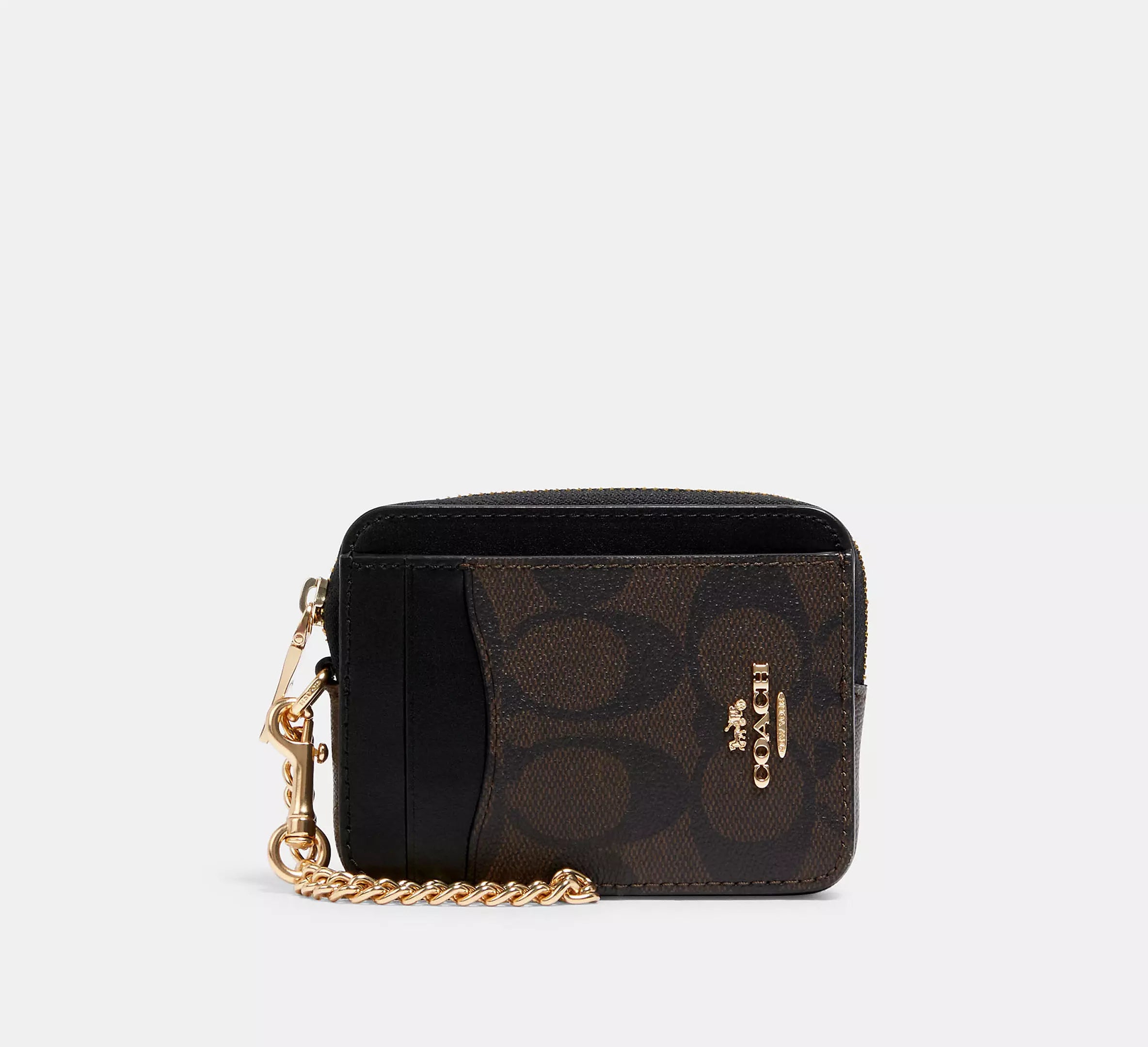 Coach - Zip Card Case In Signature Canvas | Cartera para Dama