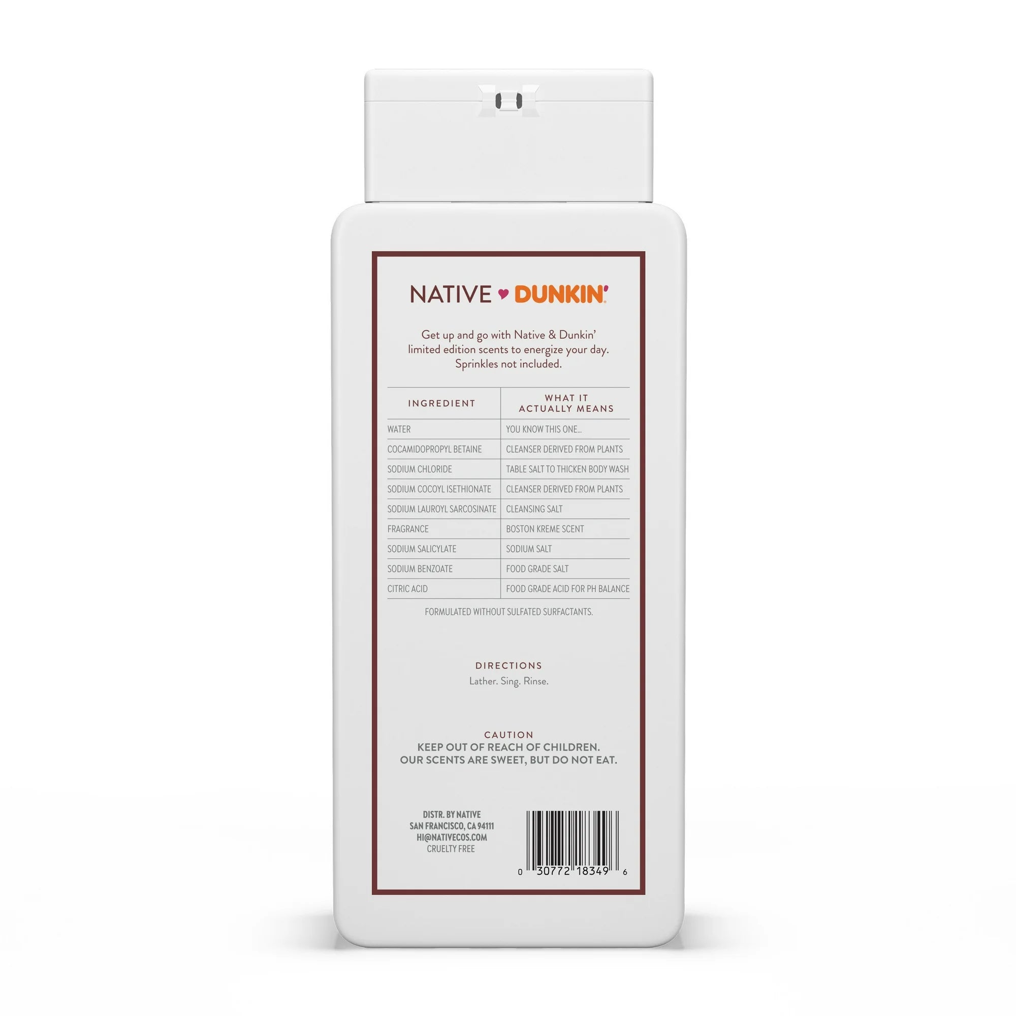 Native Dunkin Body Wash