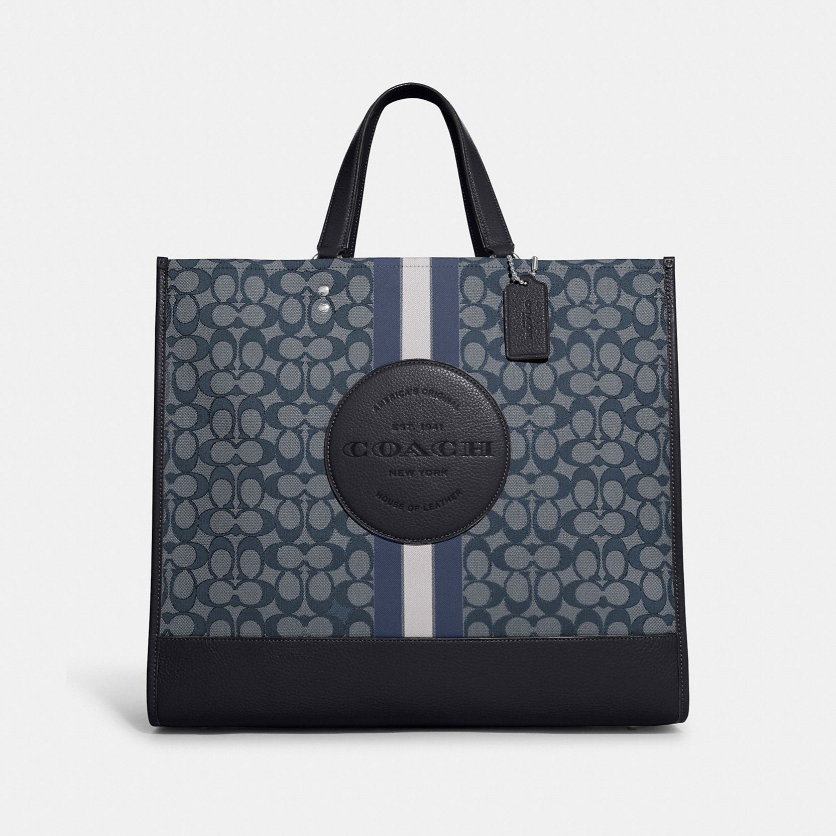 Dempsey Tote 40 In Signature Jacquard With Stripe And Coach Patch