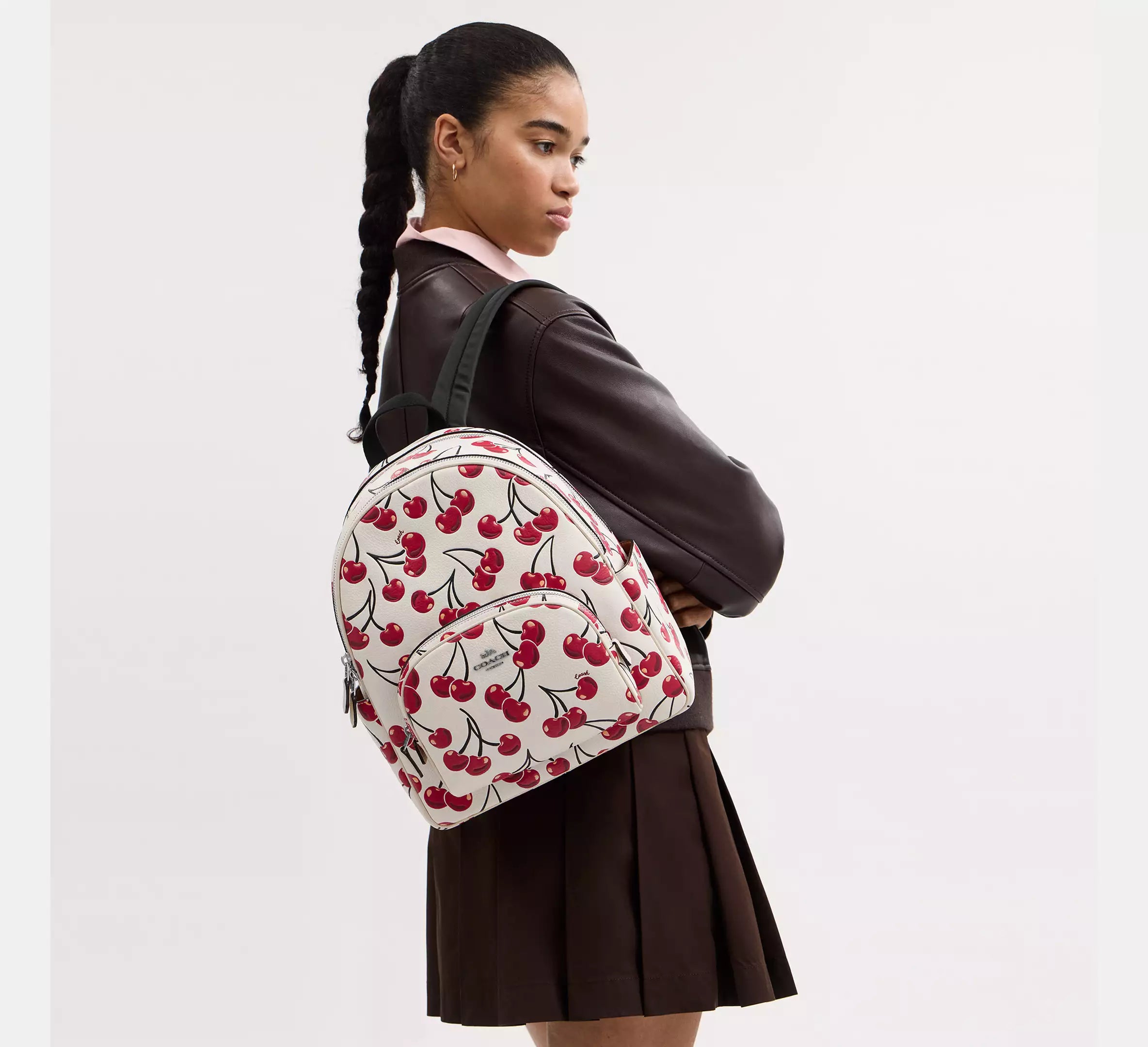 Court Backpack With Cherry Print
