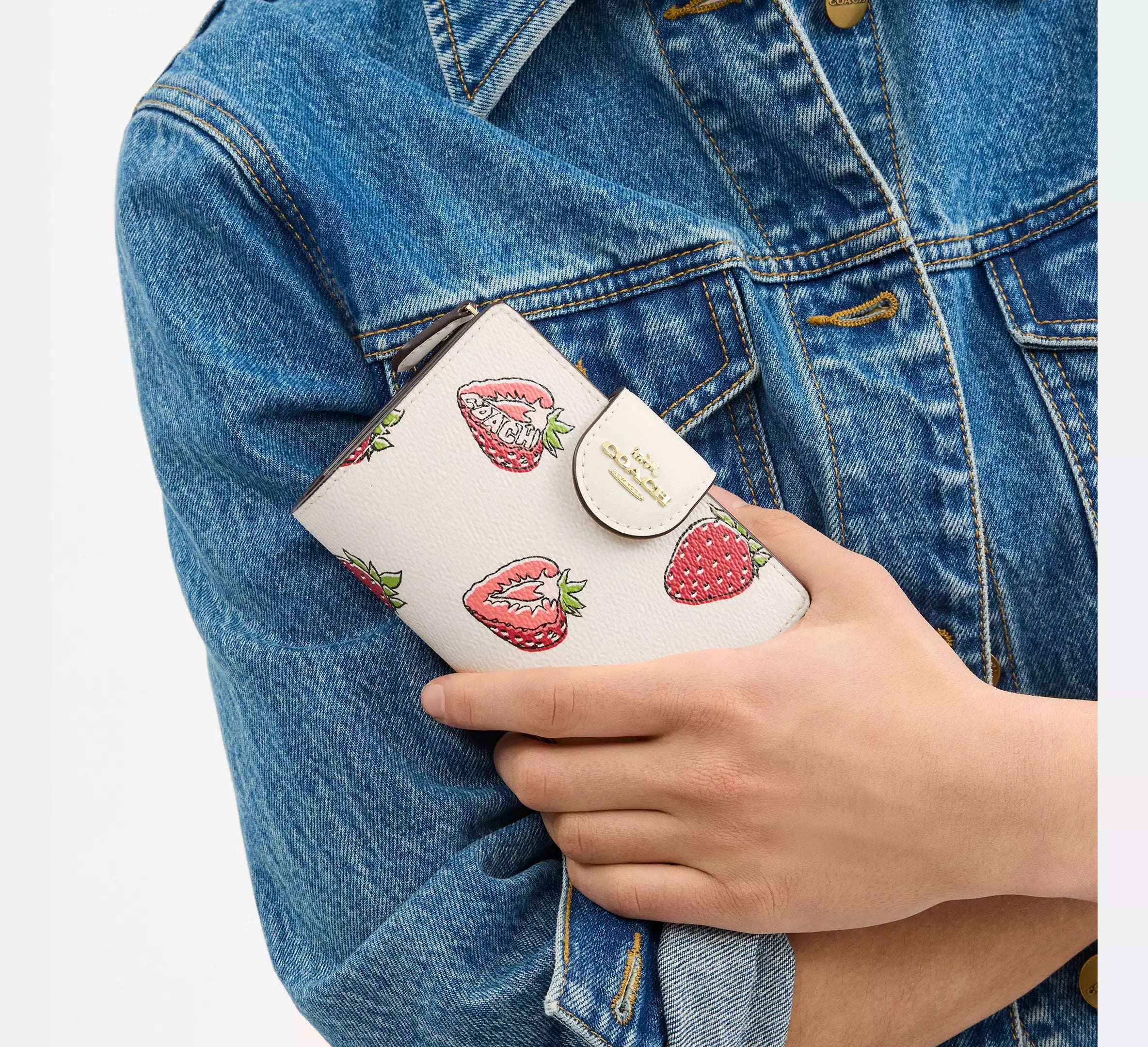 Medium Corner Zip Wallet In Signature Canvas