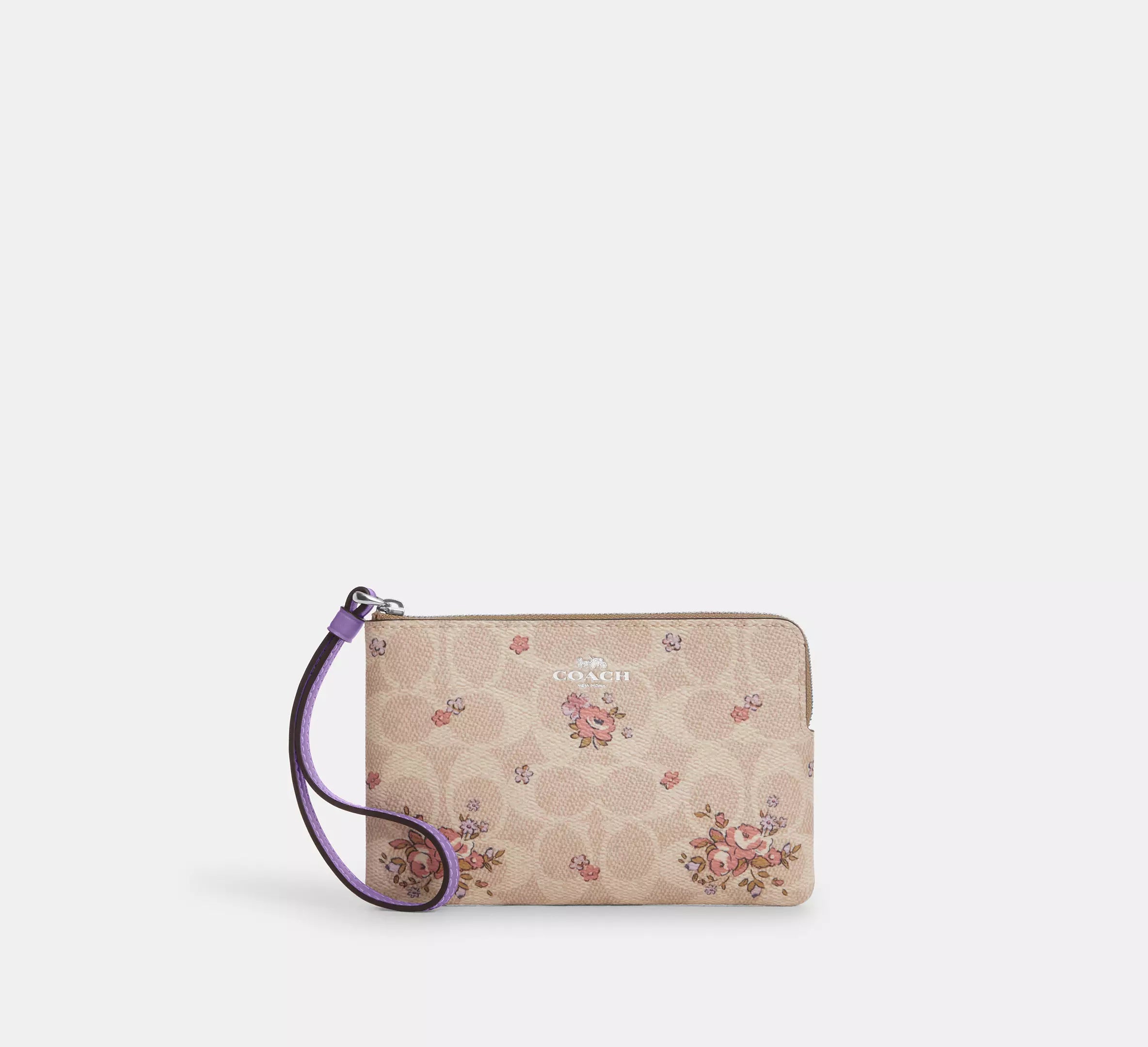 Corner Zip Wristlet In Signature Canvas