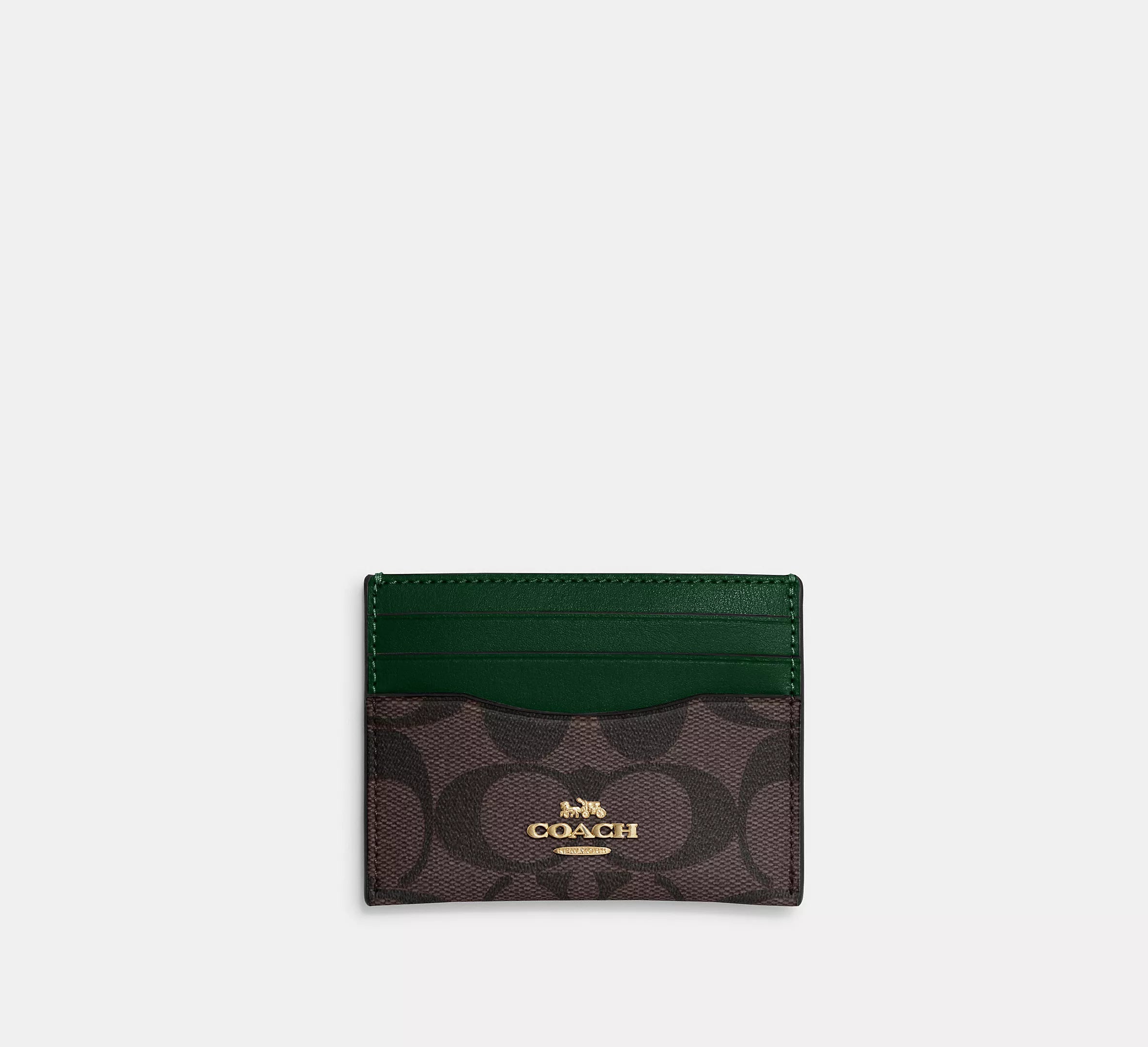 Slim Id Card Case In Signature Canvas