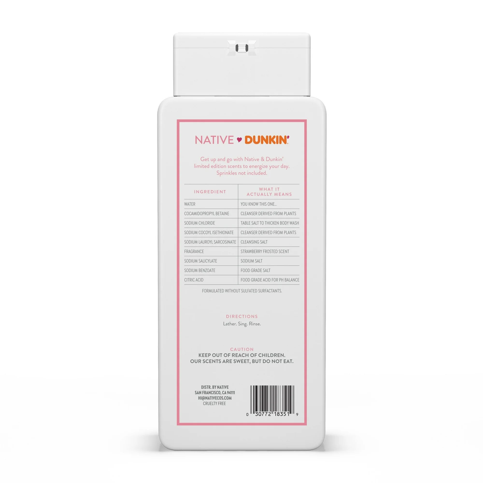 Native Dunkin Body Wash