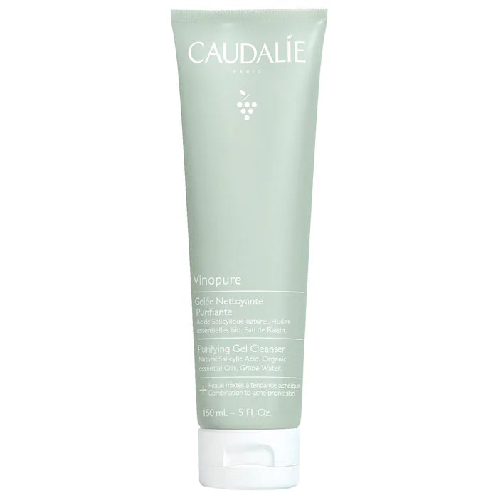 Caudalie - Vinopure Gel Limpiador | Purifica y Hidrata con Ácido Salicílico Natural