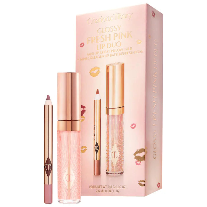 Charlotte Tilbury - Mini Glossy Pink Lip Gloss + Lip Liner Set de Labios