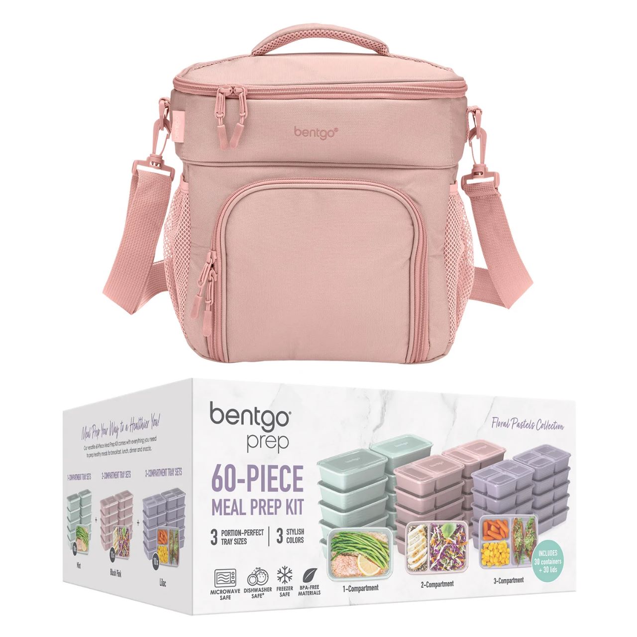 Bentgo Prep Deluxe Bag & 60-Piece Meal Prep Container Set