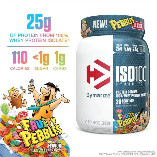 Dymatize ISO100 Whey Isolate Protein Powder Fruity Pebbles