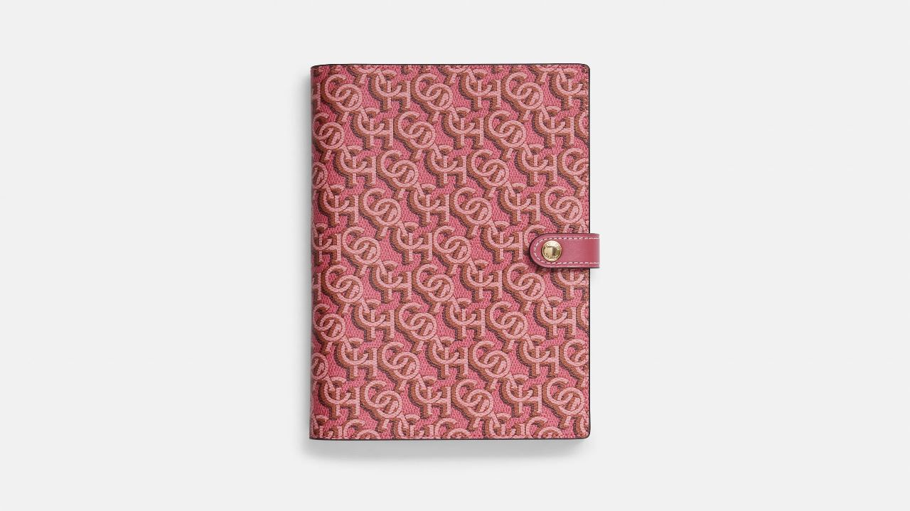 Coach Outlet México - Notebook With Coach Monogram Print | Block de notas