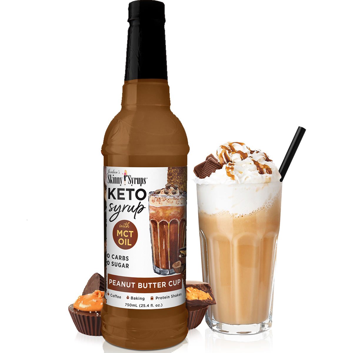 Keto Peanut Butter Cup Syrup with MCT