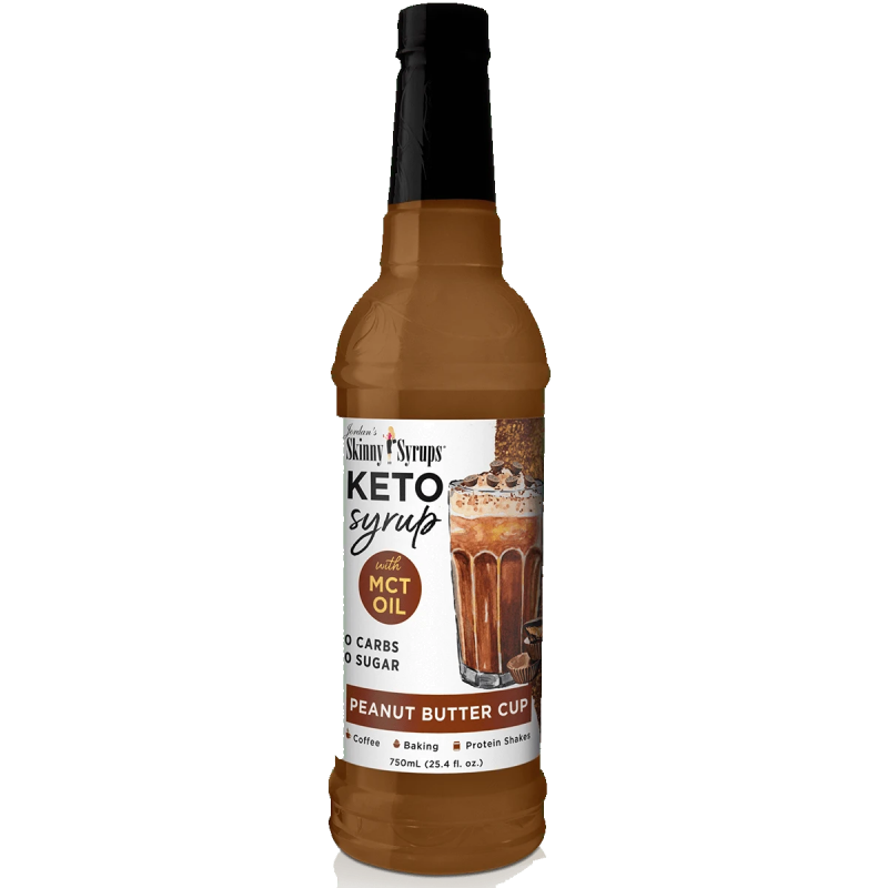 Skinny Mixes Keto Peanut Butter Cup Syrup with MCT Jarabe de