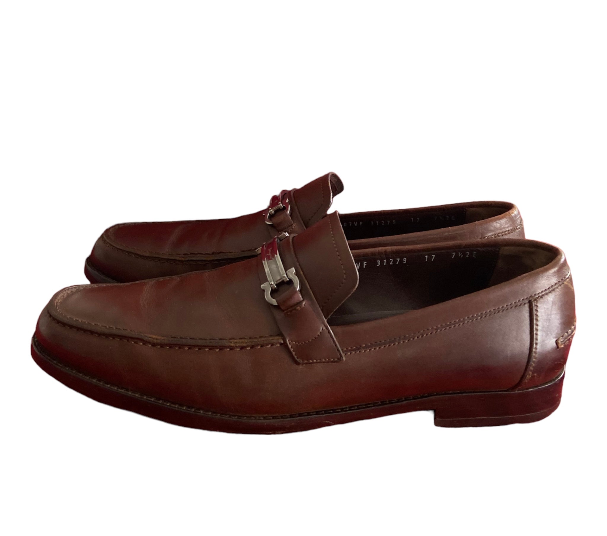 Mocasines Ferragamo de piel lisa con doble gancino