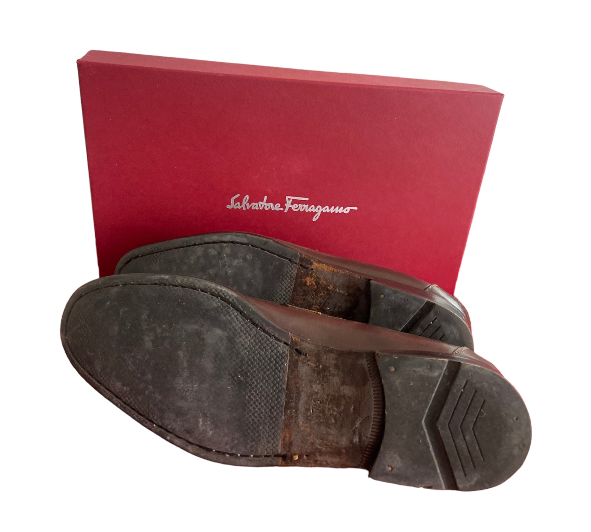 Mocasines Ferragamo de piel lisa con doble gancino