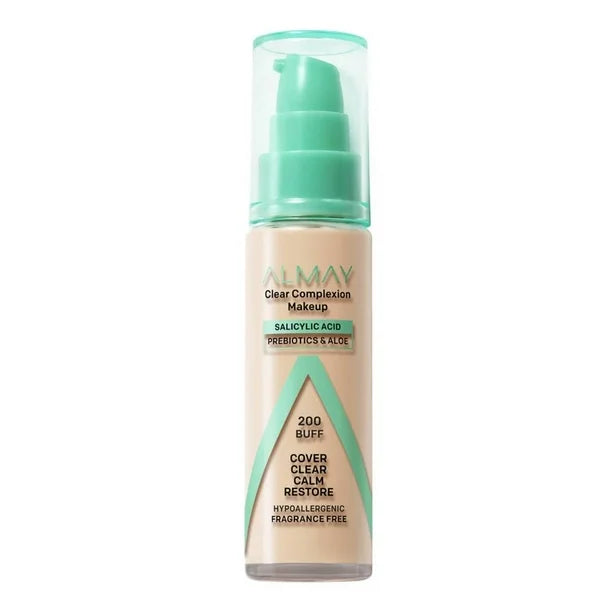 Base de maquillaje Almay Clear Complexion tono "Buff 200" - 30 ml