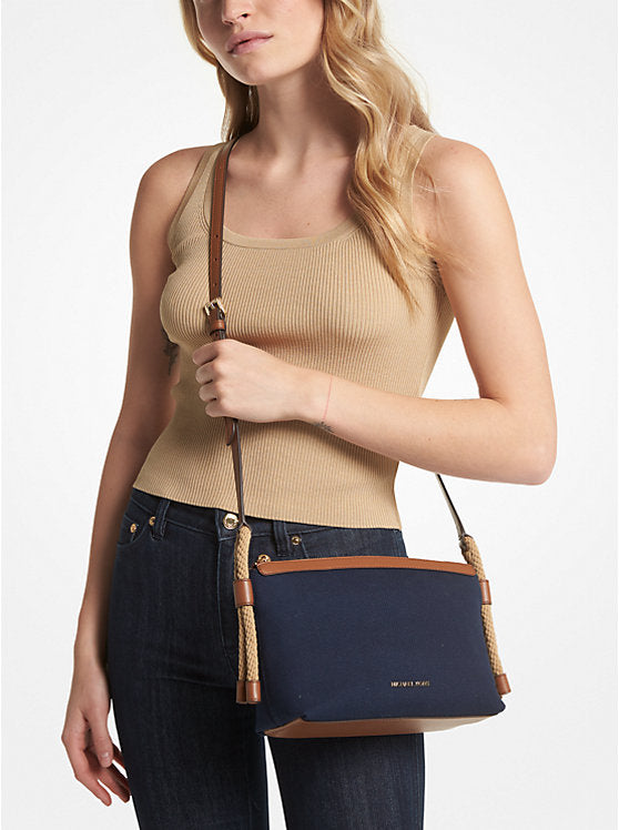 Talia Medium Cotton Canvas Crossbody Bag