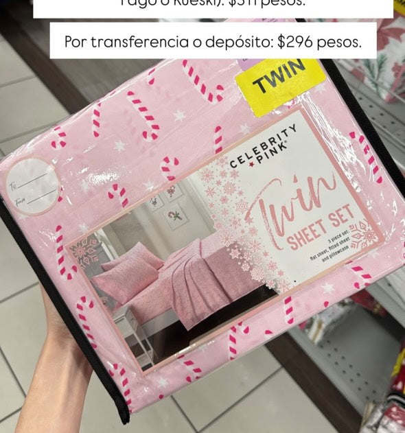 Set para Cama Twin Rosa Celebrity Pink