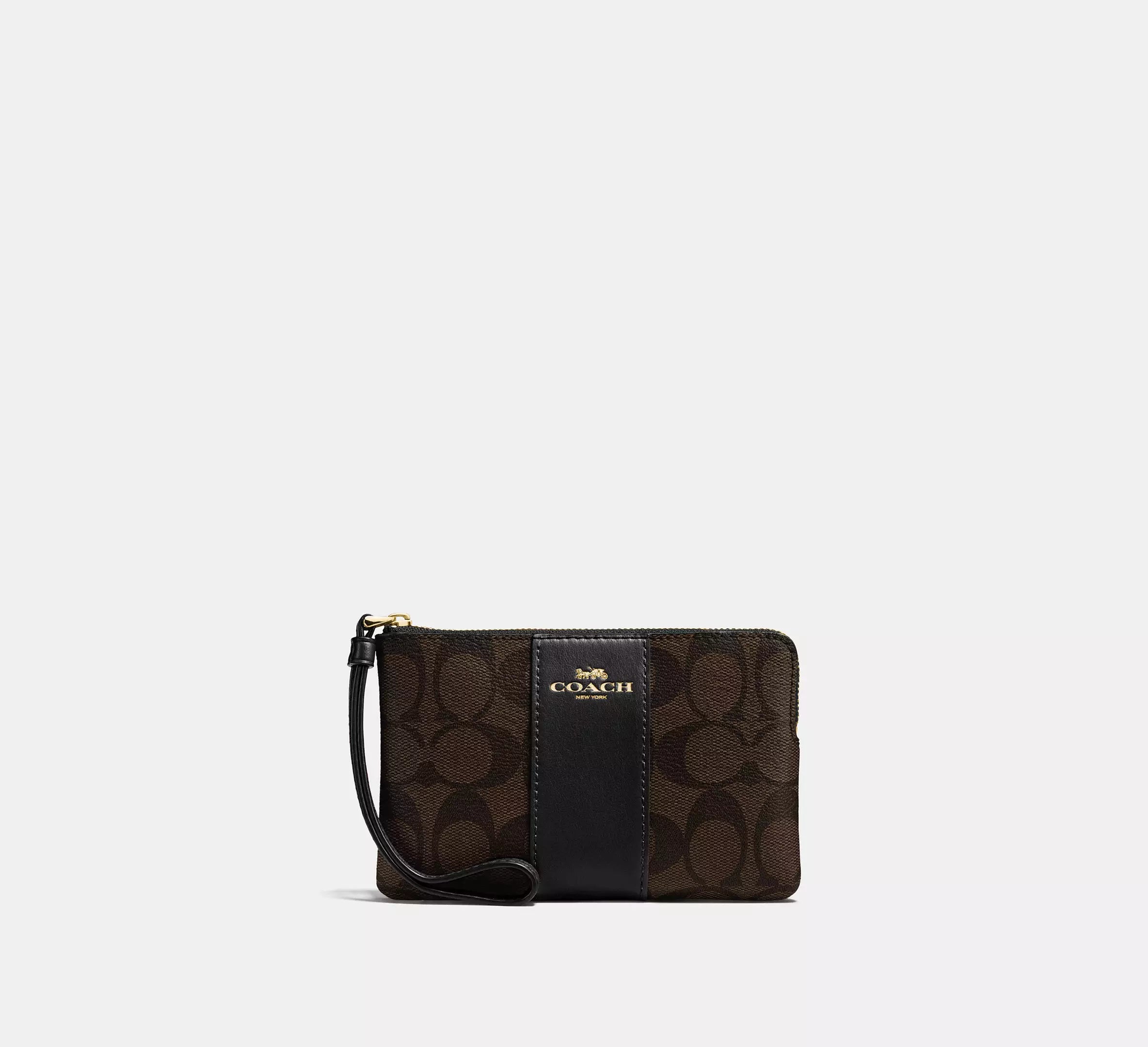 Corner Zip Wristlet In Signature Canvas