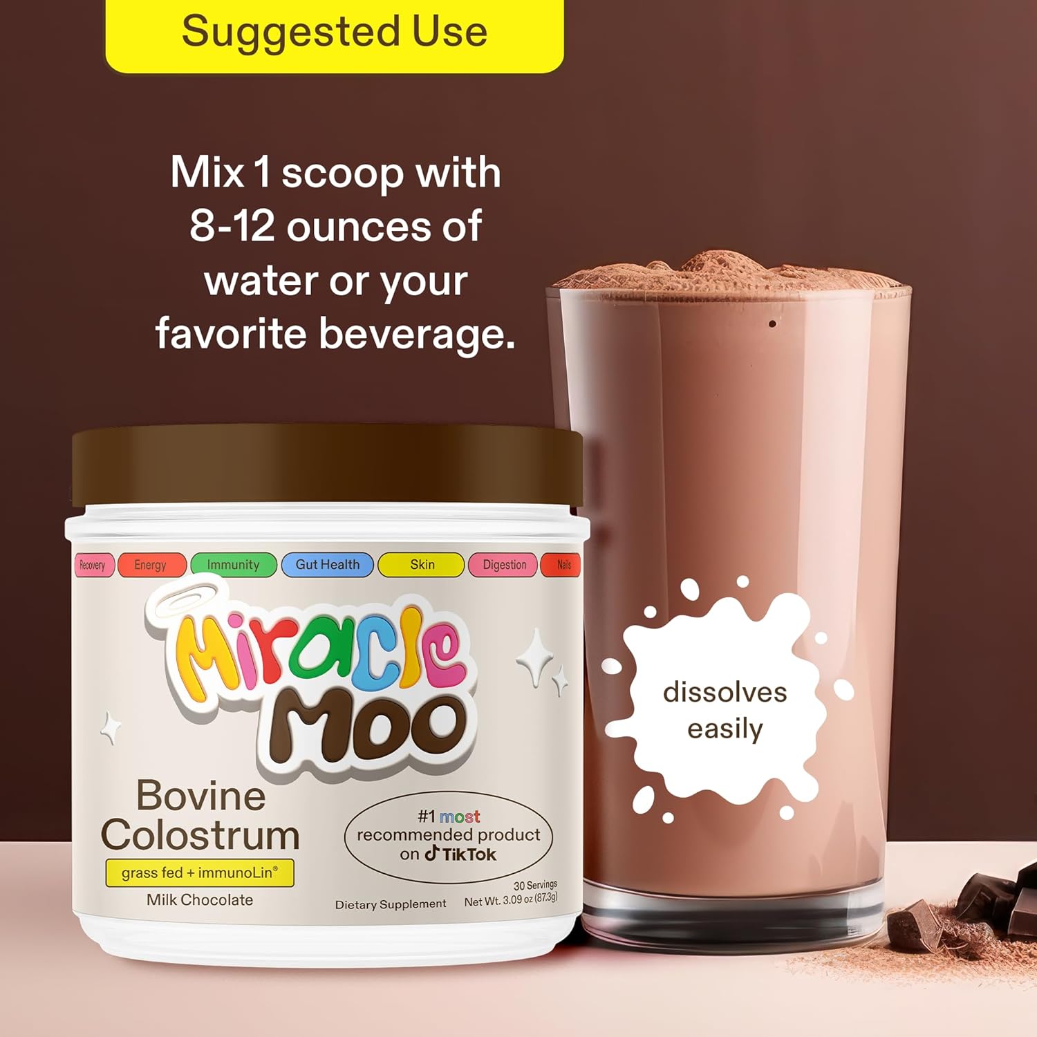 Miracle Moo Colostrum de Chocolate