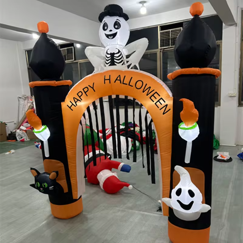 Beauty Box Mérida - Arco Inflable de Halloween con Luz LED | Decoración Espectacular de 2.4 Metros