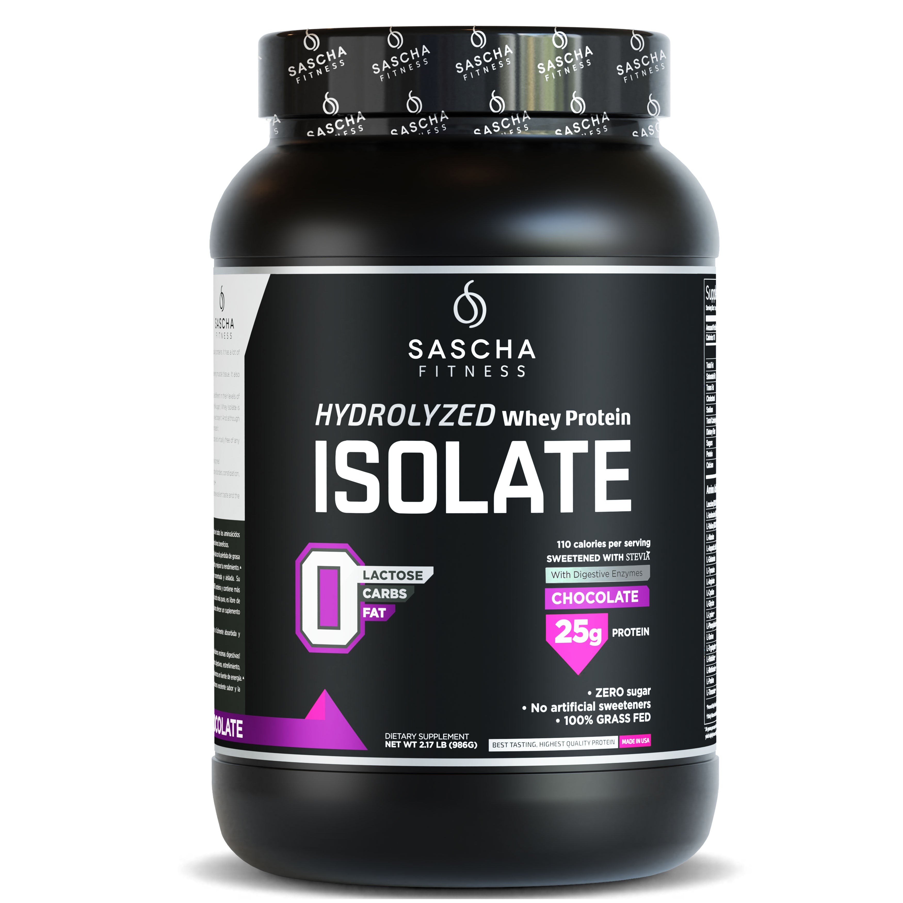 Sascha Fitness México - Hydrolyzed Whey Protein Isolate Chocolate | Ganar Músculo