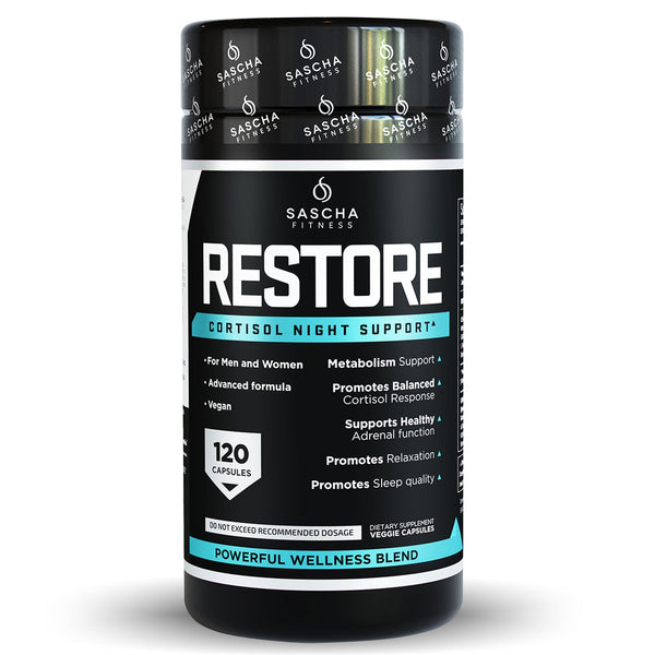 Sascha Fitness - Restore Cortisol Night Support | Suplemento para Ejercicio
