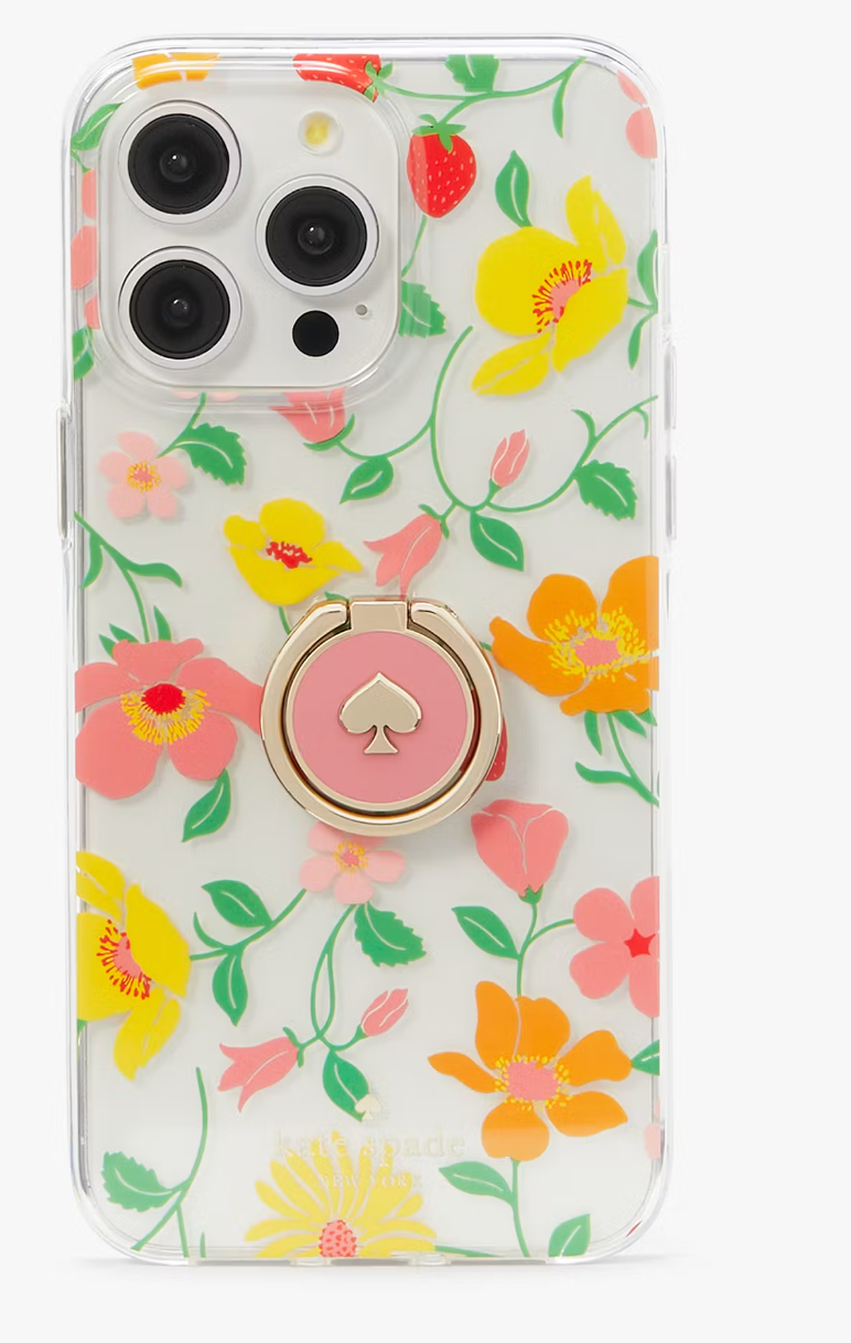 Strawberry Garden Stability Ring And Case iPhone 15 Pro Max (Funda + Ring)