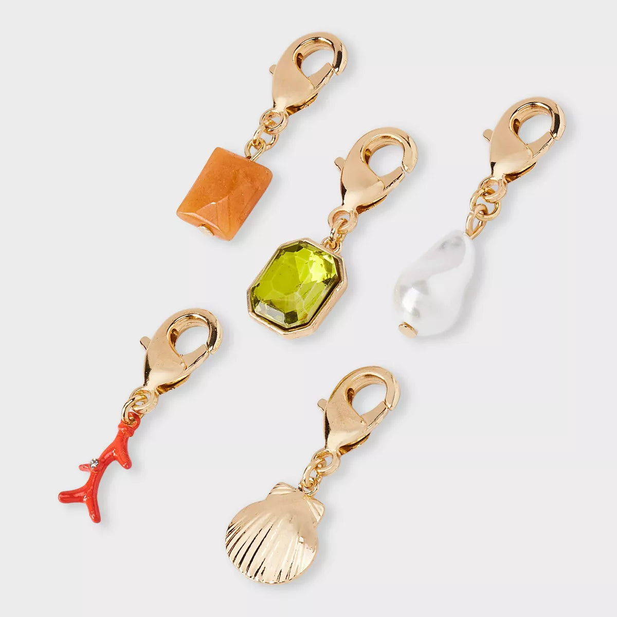 A New Day - Charm Set 5 Piezas Coral | Dijes Bolsa Joyería Mujer

