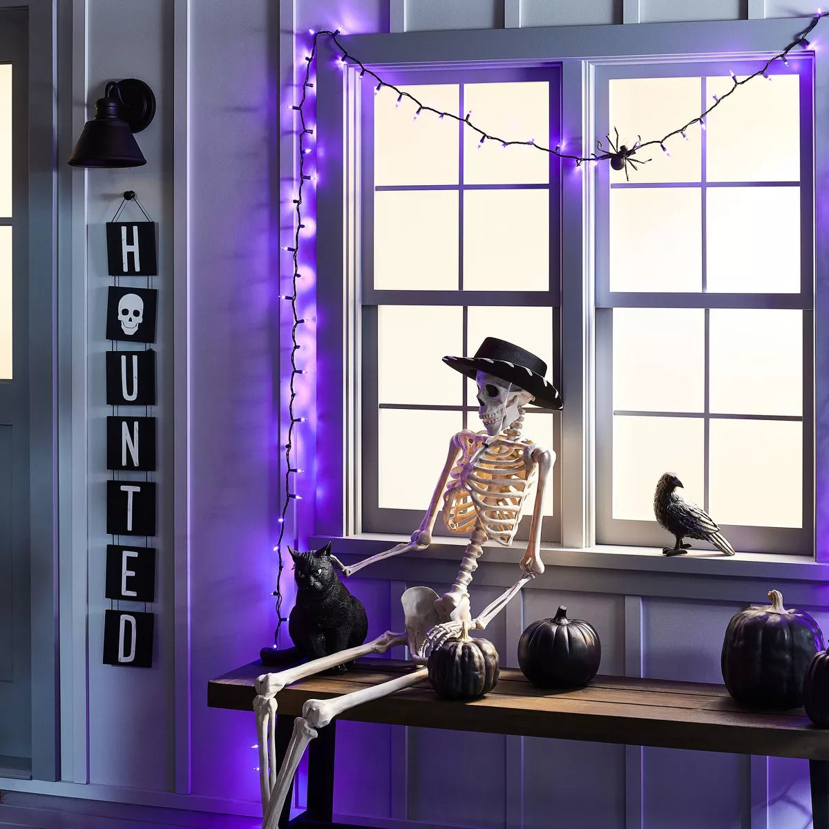 100 pz Mini Luces Led de Cadena Suaves para Halloween en Color Morado