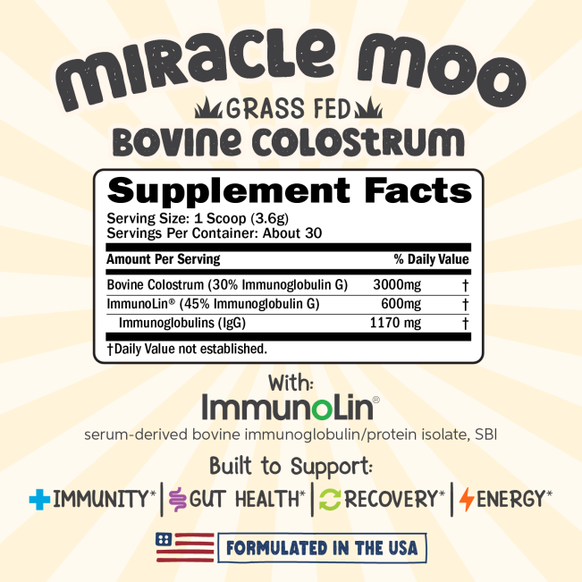 Suplemento Miracle Moo Apoya el sistema Inmunológico y Digestivo Mejora la  Piel, Cabello, Uñas y Humor