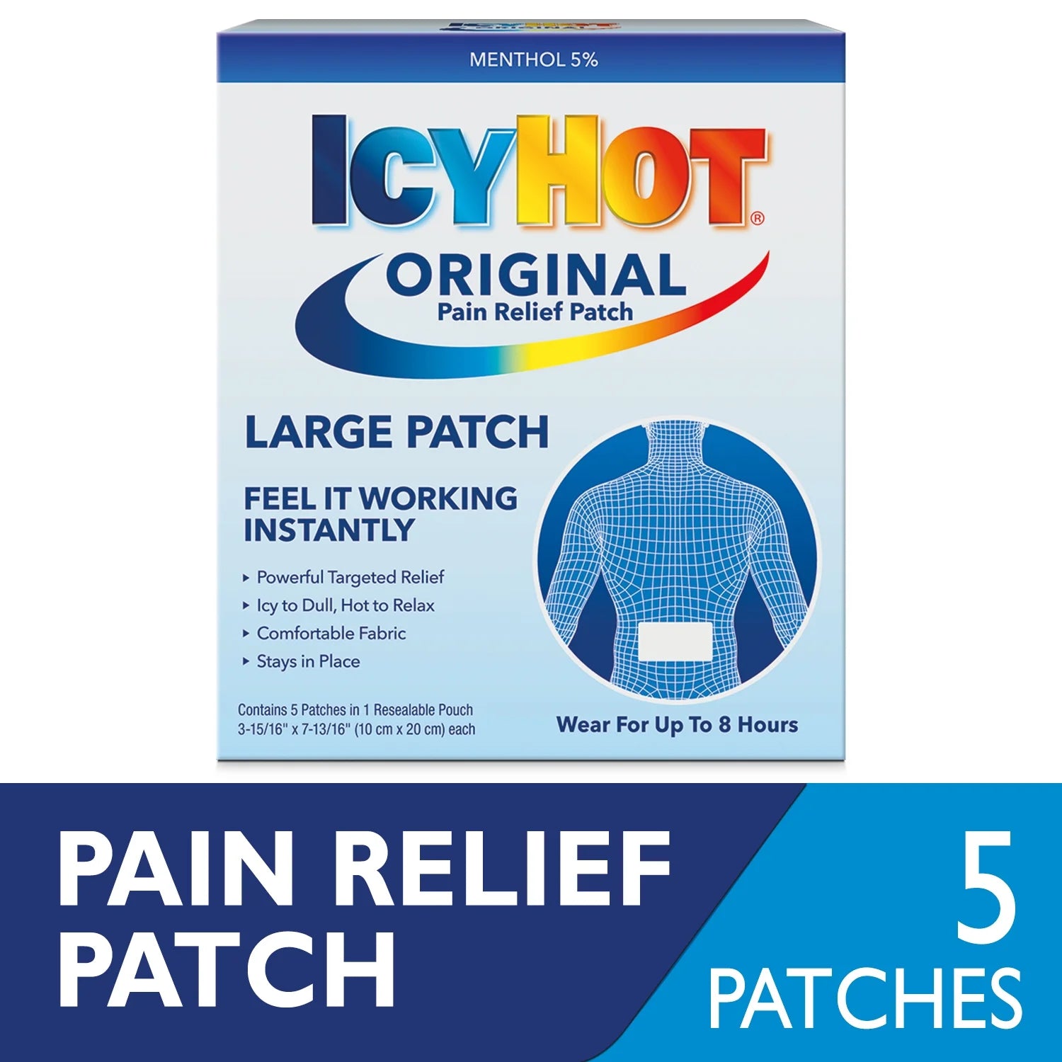 Icy Hot Original Topical Pain Reliever 5 Patches