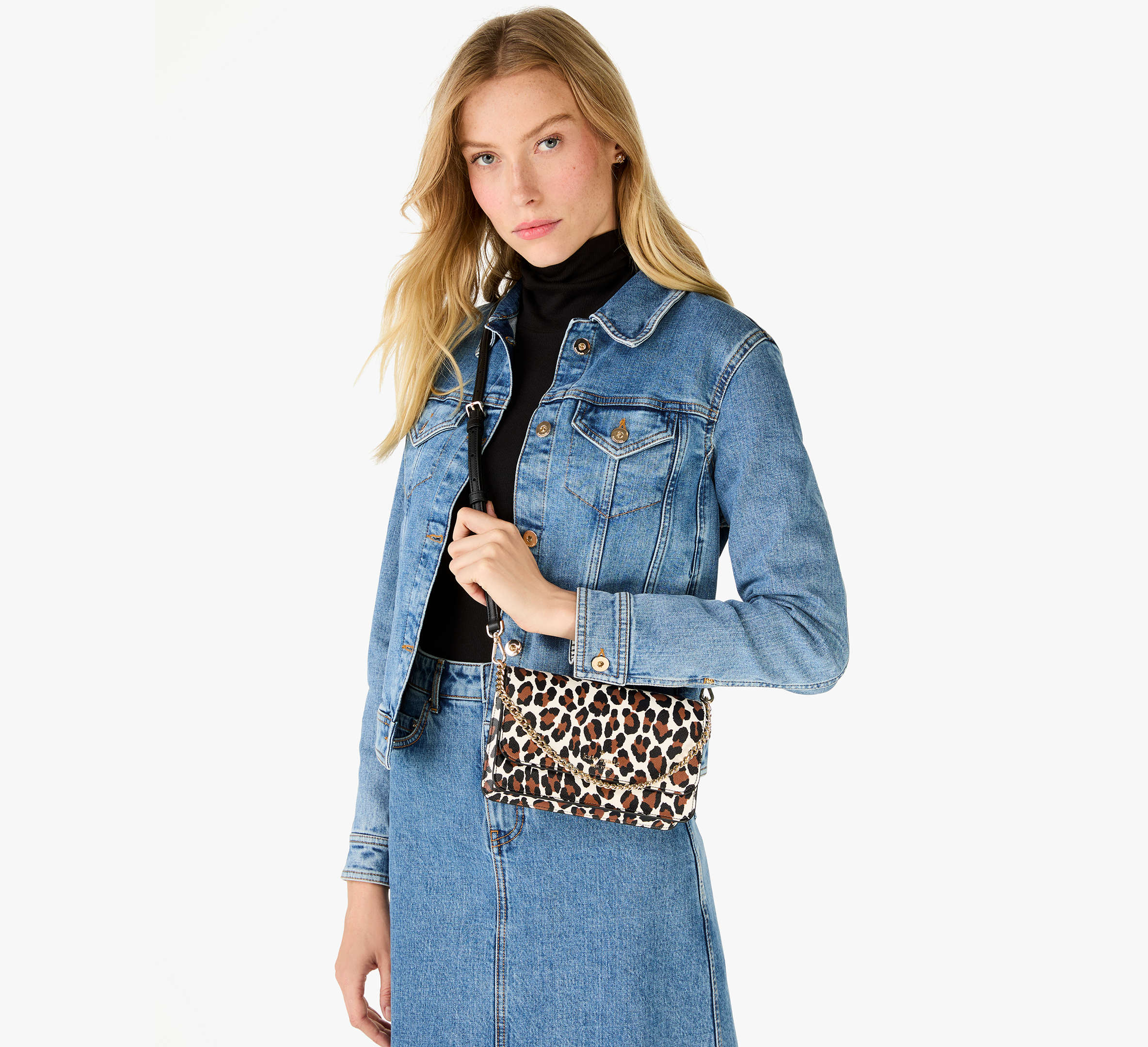 Madison Spotted Leopard Willow Mini Flap Crossbody