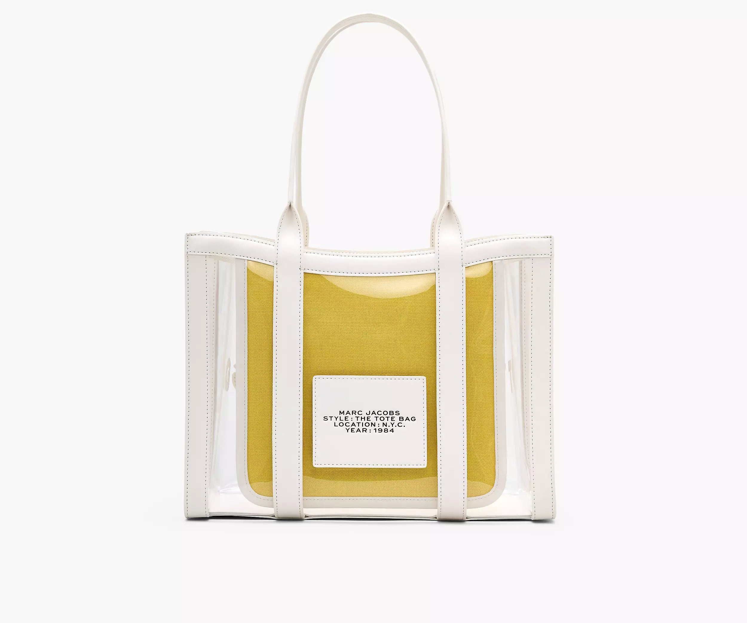 The Clear Medium Tote Bag - White