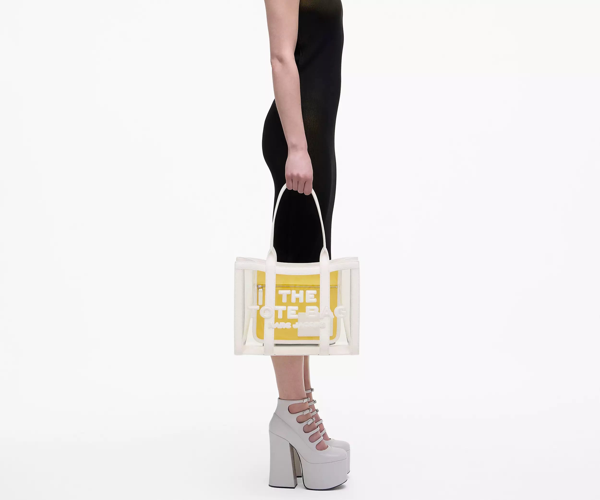 The Clear Medium Tote Bag - White