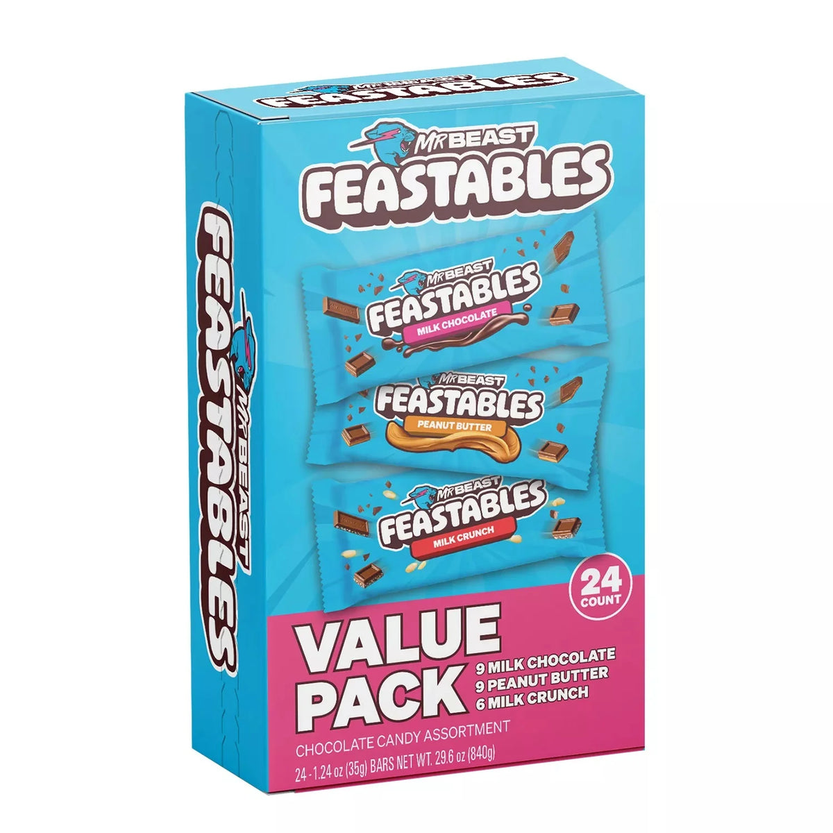 Feastables Bar Code Feastables - MrBeast Feastable Variety Pack Milk Chocolate Bars 35 gr ...