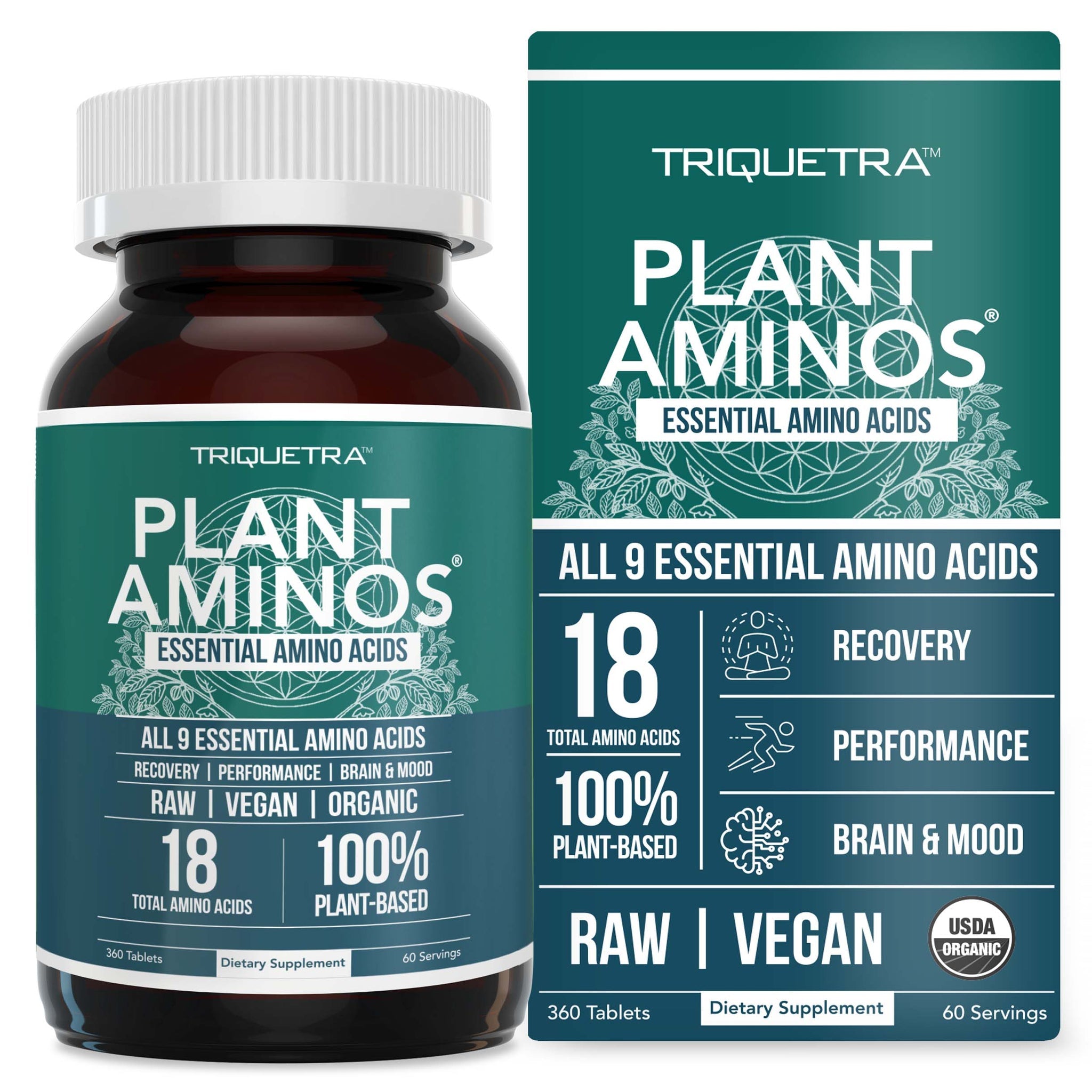 Triquetra Health - Plant Aminos | Aminoácidos Energía y Rendimiento Orgánico