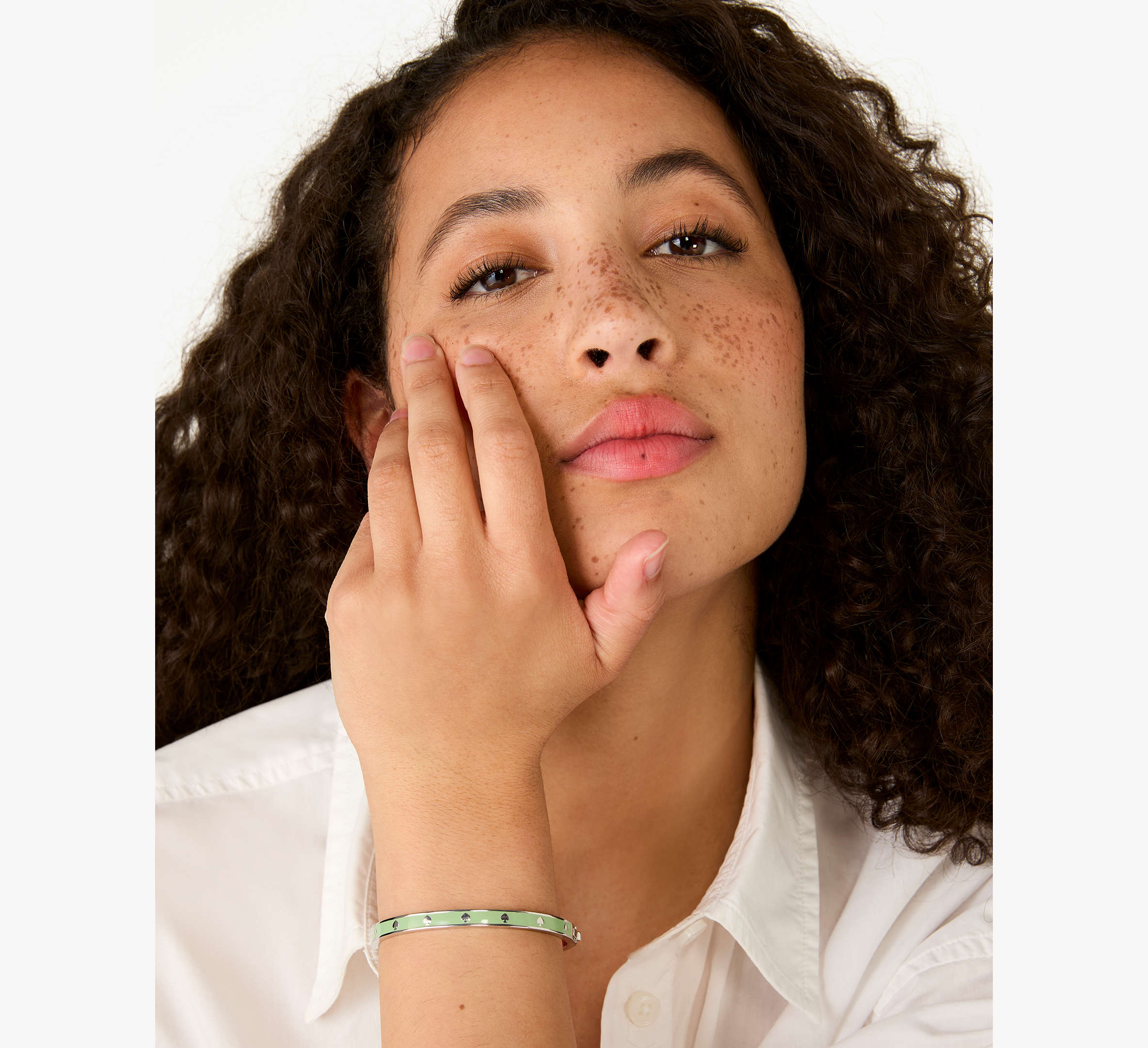 Spot The Spade Enamel Hinged Bangle